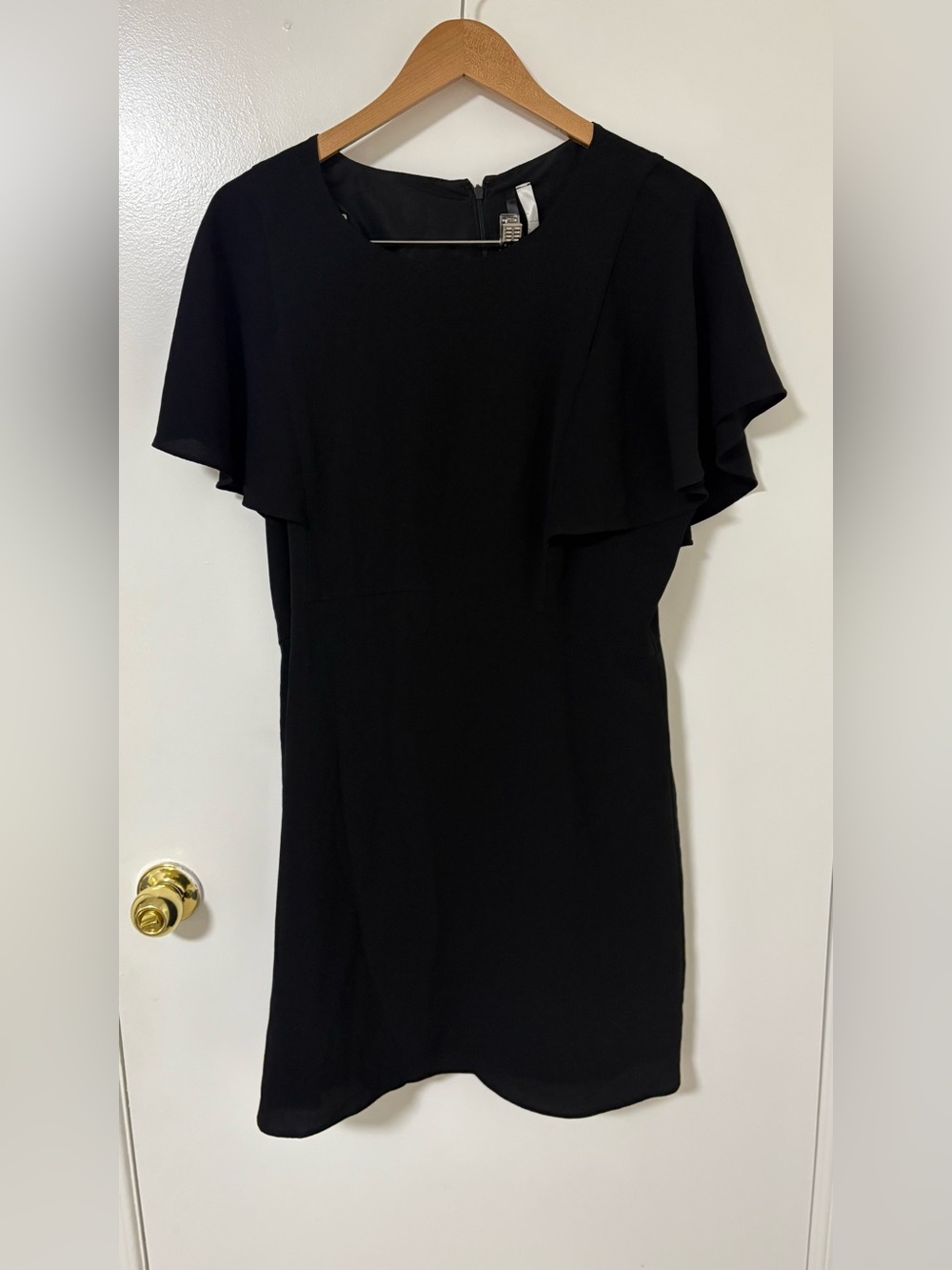 Kensie Black Mini Dress with Flutter Sleeves